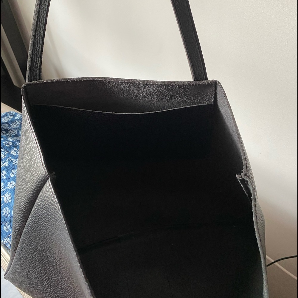 Vince Camuto Vegan Leather Tote - Black and Grey - Picture 8 of 13